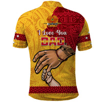 Polynesian Pride Father Day Papua New Guinea Polo Shirt PNG I Love You Dad Yellow Version - Wonder Print Shop