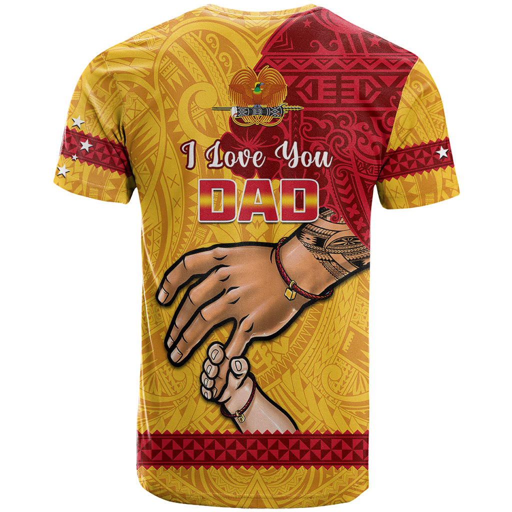 Polynesian Pride Father Day Papua New Guinea T Shirt PNG I Love You Dad Yellow Version - Wonder Print Shop
