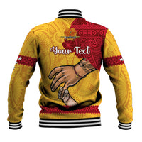 Personalised Father Day Papua New Guinea Baseball Jacket PNG I Love You Dad Yellow Version - Wonder Print Shop