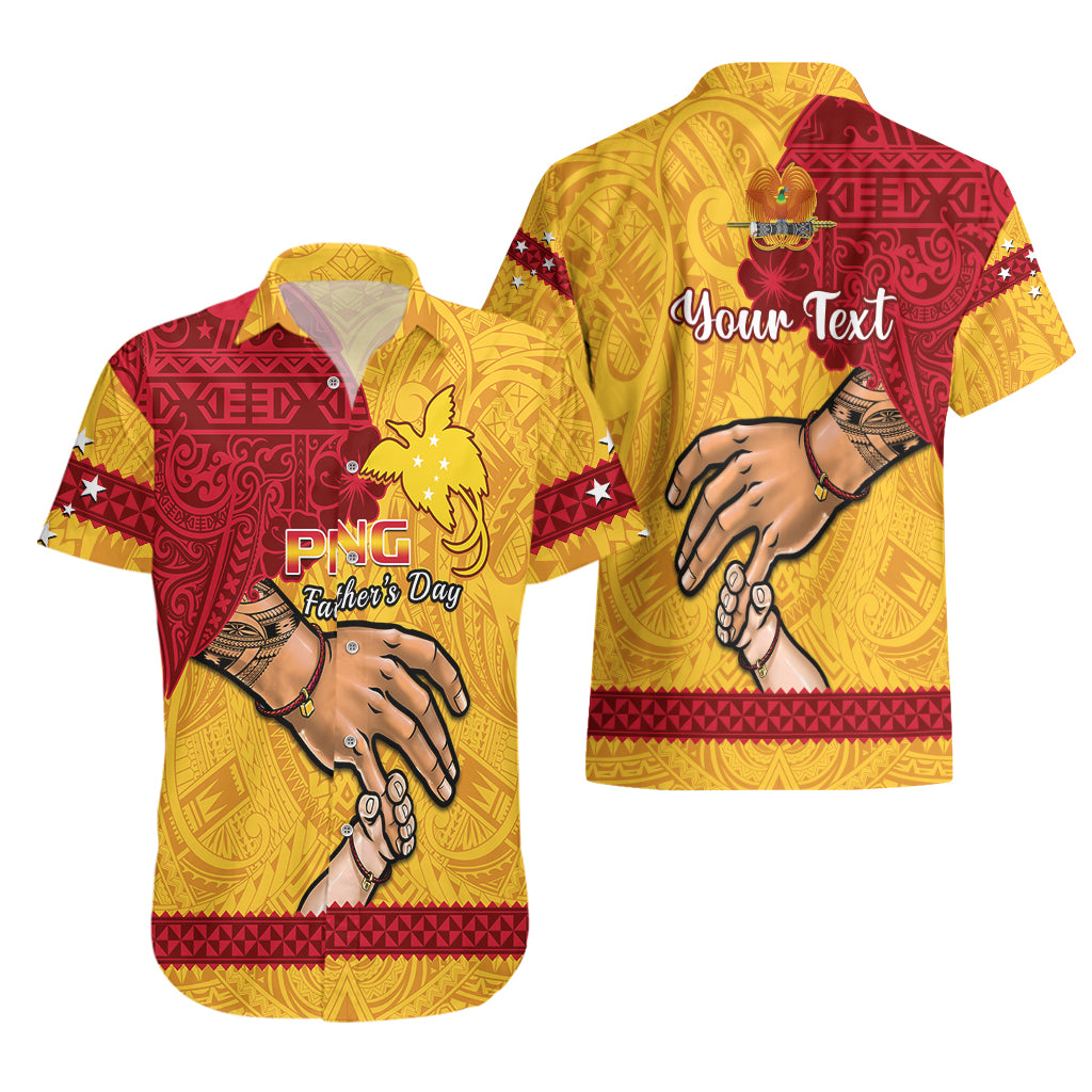 Personalised Father Day Papua New Guinea Hawaiian Shirt PNG I Love You Dad Yellow Version - Wonder Print Shop