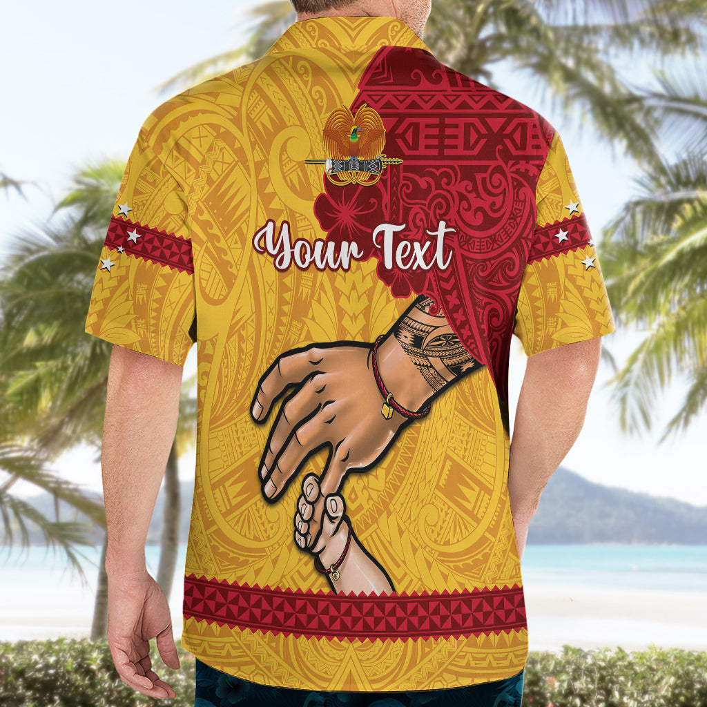 Personalised Father Day Papua New Guinea Hawaiian Shirt PNG I Love You Dad Yellow Version - Wonder Print Shop