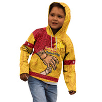 Personalised Father Day Papua New Guinea Kid Hoodie PNG I Love You Dad Yellow Version - Wonder Print Shop