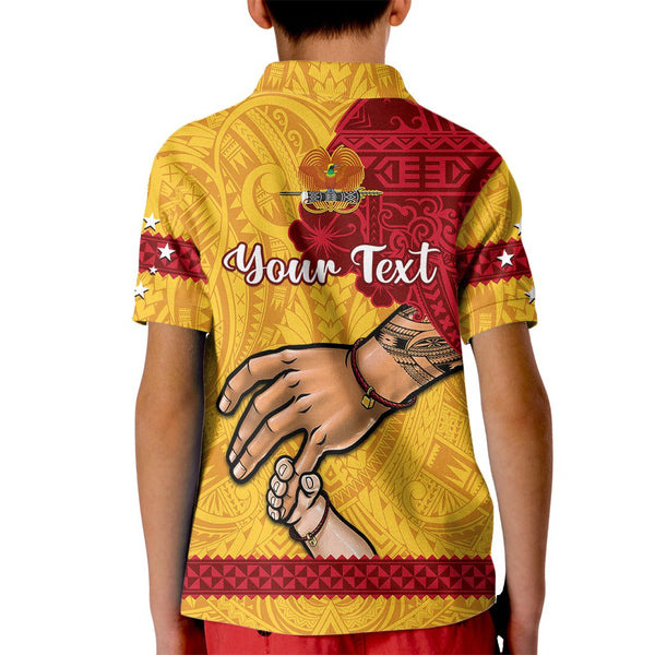Custom Happy Fathers Day Polynesian Polo Shirt I Love You Dad Red LT6