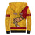 Personalised Father Day Papua New Guinea Sherpa Hoodie PNG I Love You Dad Yellow Version - Wonder Print Shop