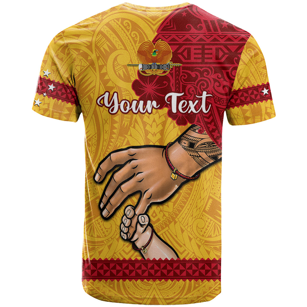 Personalised Father Day Papua New Guinea T Shirt PNG I Love You Dad Yellow Version - Wonder Print Shop