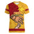 Personalised Father Day Papua New Guinea Women V Neck T Shirt PNG I Love You Dad Yellow Version - Wonder Print Shop