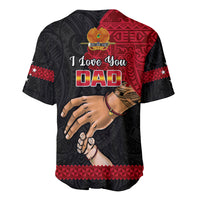 Polynesian Pride Father Day Papua New Guinea Baseball Jersey PNG I Love You Dad Black Version - Wonder Print Shop