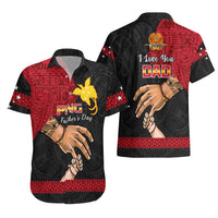 Polynesian Pride Father Day Papua New Guinea Hawaiian Shirt PNG I Love You Dad Black Version - Wonder Print Shop