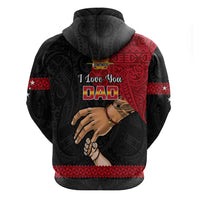 Polynesian Pride Father Day Papua New Guinea Hoodie PNG I Love You Dad Black Version - Wonder Print Shop