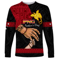 Polynesian Pride Father Day Papua New Guinea Long Sleeve Shirt PNG I Love You Dad Black Version - Wonder Print Shop