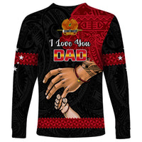 Polynesian Pride Father Day Papua New Guinea Long Sleeve Shirt PNG I Love You Dad Black Version - Wonder Print Shop