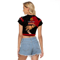 Polynesian Pride Father Day Papua New Guinea Raglan Cropped T Shirt PNG I Love You Dad Black Version - Wonder Print Shop