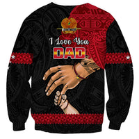 Polynesian Pride Father Day Papua New Guinea Sweatshirt PNG I Love You Dad Black Version - Wonder Print Shop