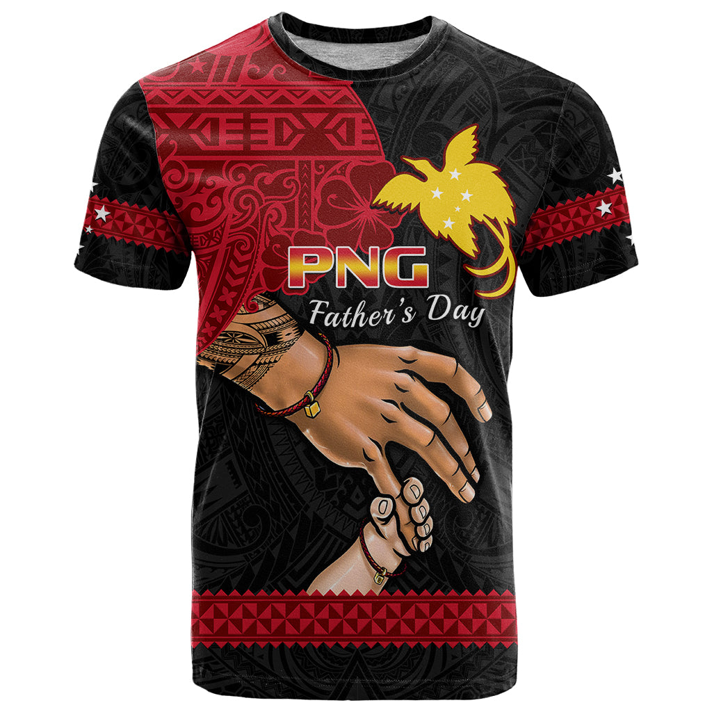 Polynesian Pride Father Day Papua New Guinea T Shirt PNG I Love You Dad Black Version - Wonder Print Shop
