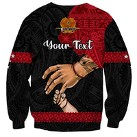 Personalised Father Day Papua New Guinea Sweatshirt PNG I Love You Dad Black Version - Wonder Print Shop