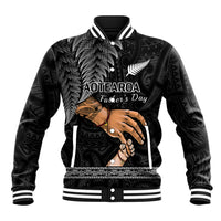 Polynesian Pride Father Day New Zealand Baseball Jacket Aotearoa Maori Fern I Love You Dad - Wonder Print Shop