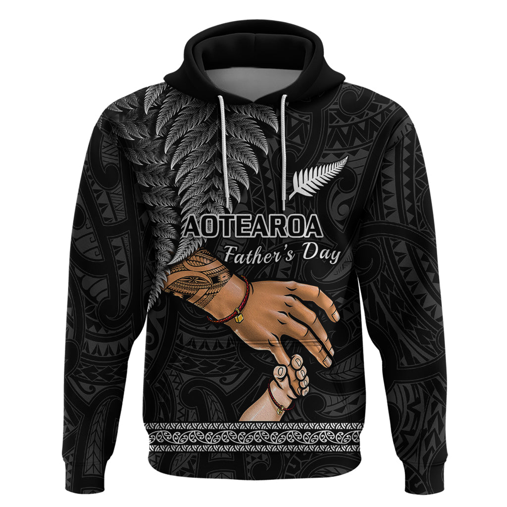 Polynesian Pride Father Day New Zealand Hoodie Aotearoa Maori Fern I Love You Dad - Wonder Print Shop