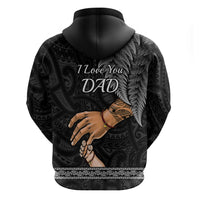 Polynesian Pride Father Day New Zealand Hoodie Aotearoa Maori Fern I Love You Dad - Wonder Print Shop