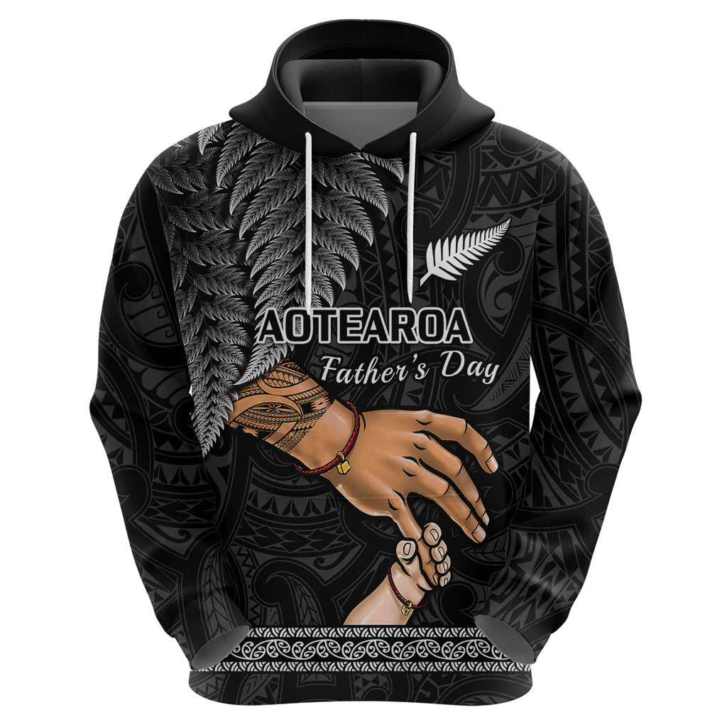 Polynesian Pride Father Day New Zealand Hoodie Aotearoa Maori Fern I Love You Dad - Wonder Print Shop