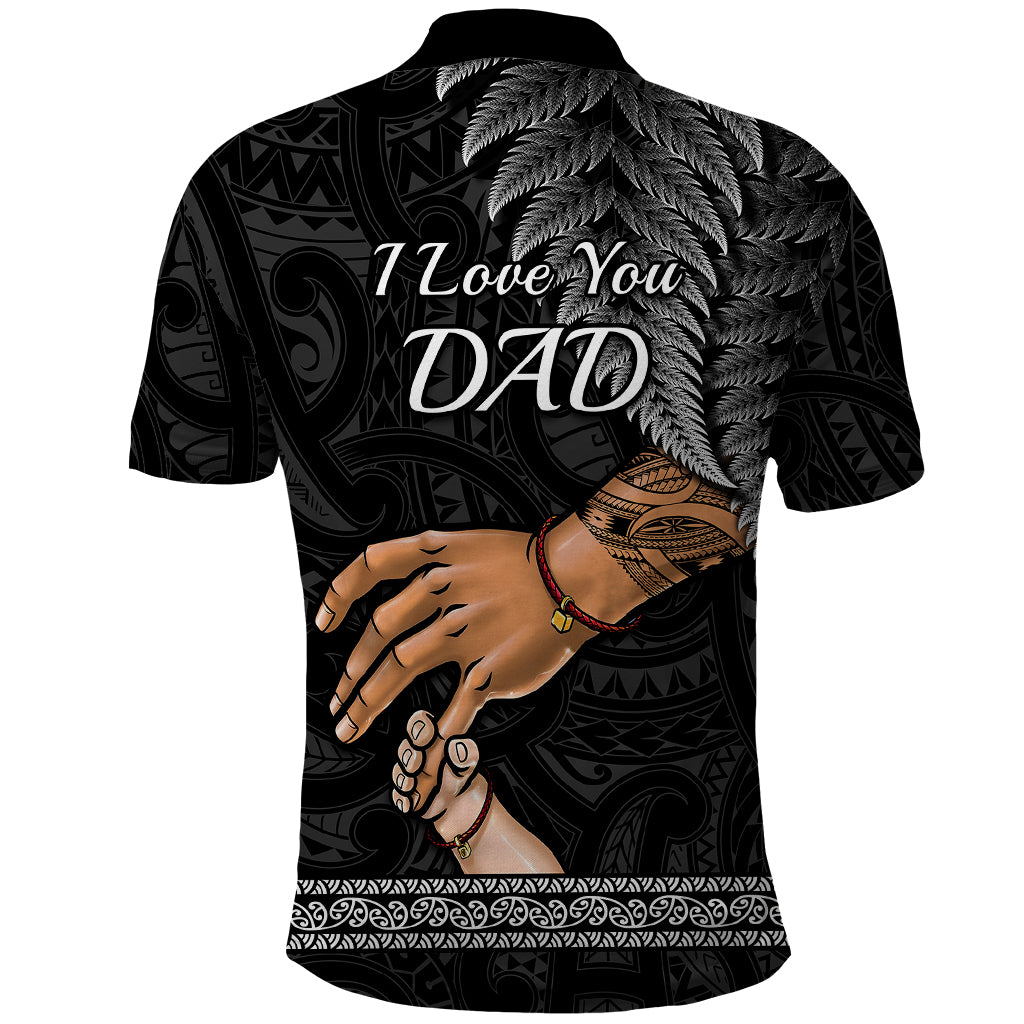Polynesian Pride Father Day New Zealand Polo Shirt Aotearoa Maori Fern I Love You Dad - Wonder Print Shop