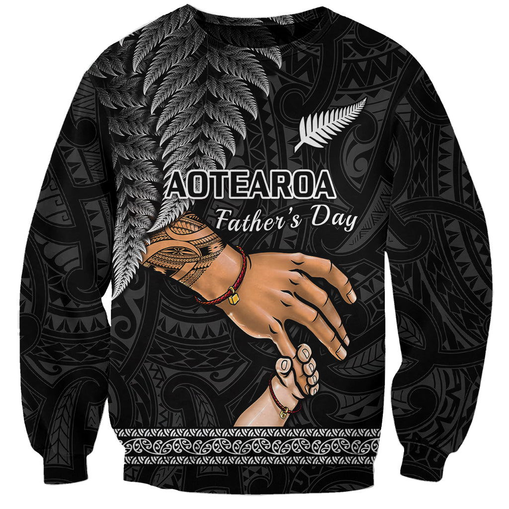 Polynesian Pride Father Day New Zealand Sweatshirt Aotearoa Maori Fern I Love You Dad - Wonder Print Shop