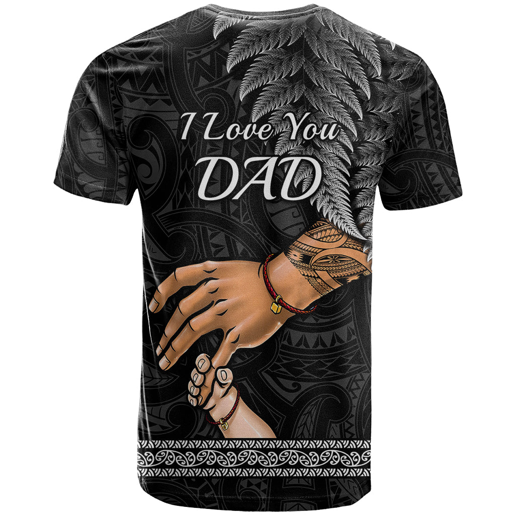 Polynesian Pride Father Day New Zealand T Shirt Aotearoa Maori Fern I Love You Dad - Wonder Print Shop