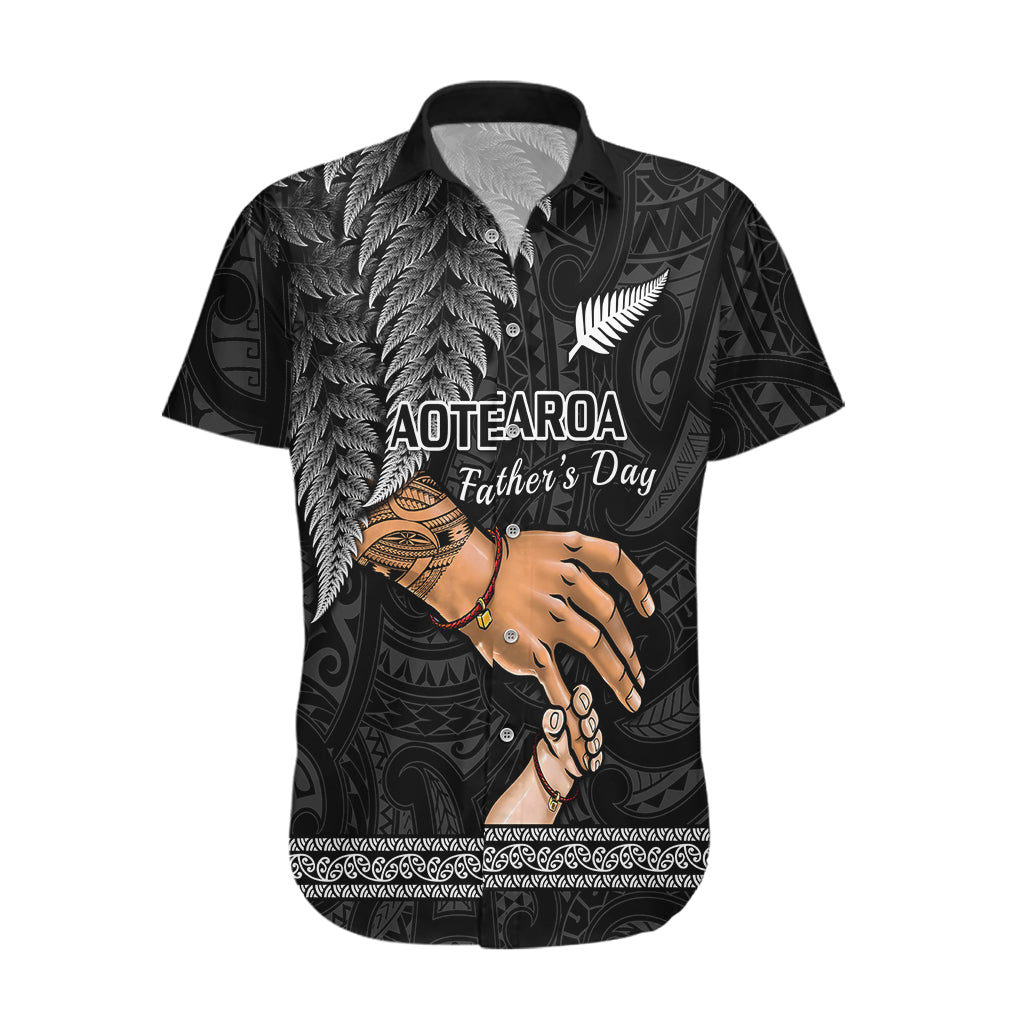 Personalised Father Day New Zealand Hawaiian Shirt Aotearoa Maori Fern I Love You Dad - Wonder Print Shop