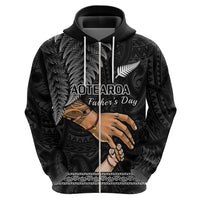 Personalised Father Day New Zealand Hoodie Aotearoa Maori Fern I Love You Dad - Wonder Print Shop