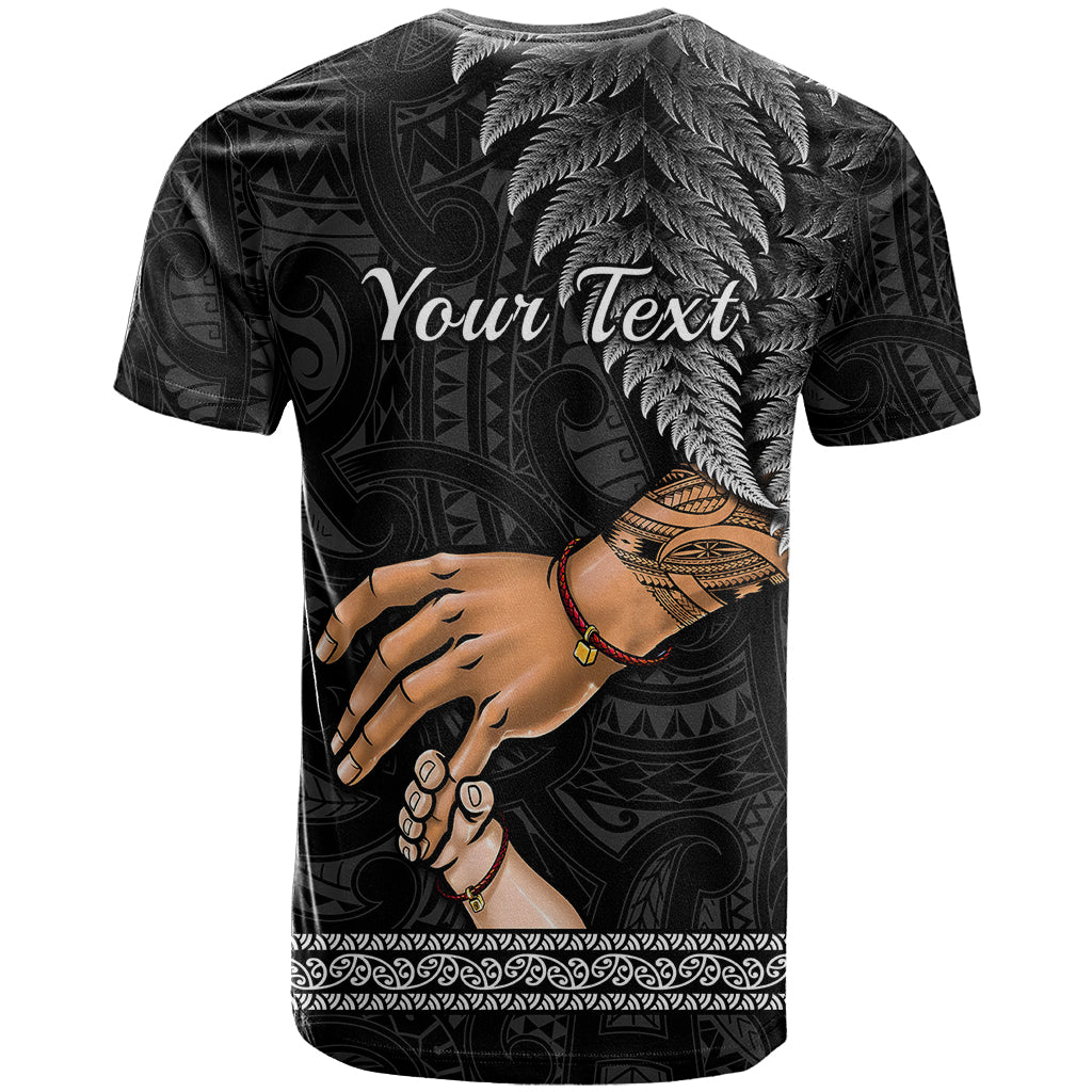 Personalised Father Day New Zealand T Shirt Aotearoa Maori Fern I Love You Dad - Wonder Print Shop