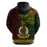 Polynesian Pride Father Day Vanuatu Hoodie I Love You Dad Reggae Version - Wonder Print Shop