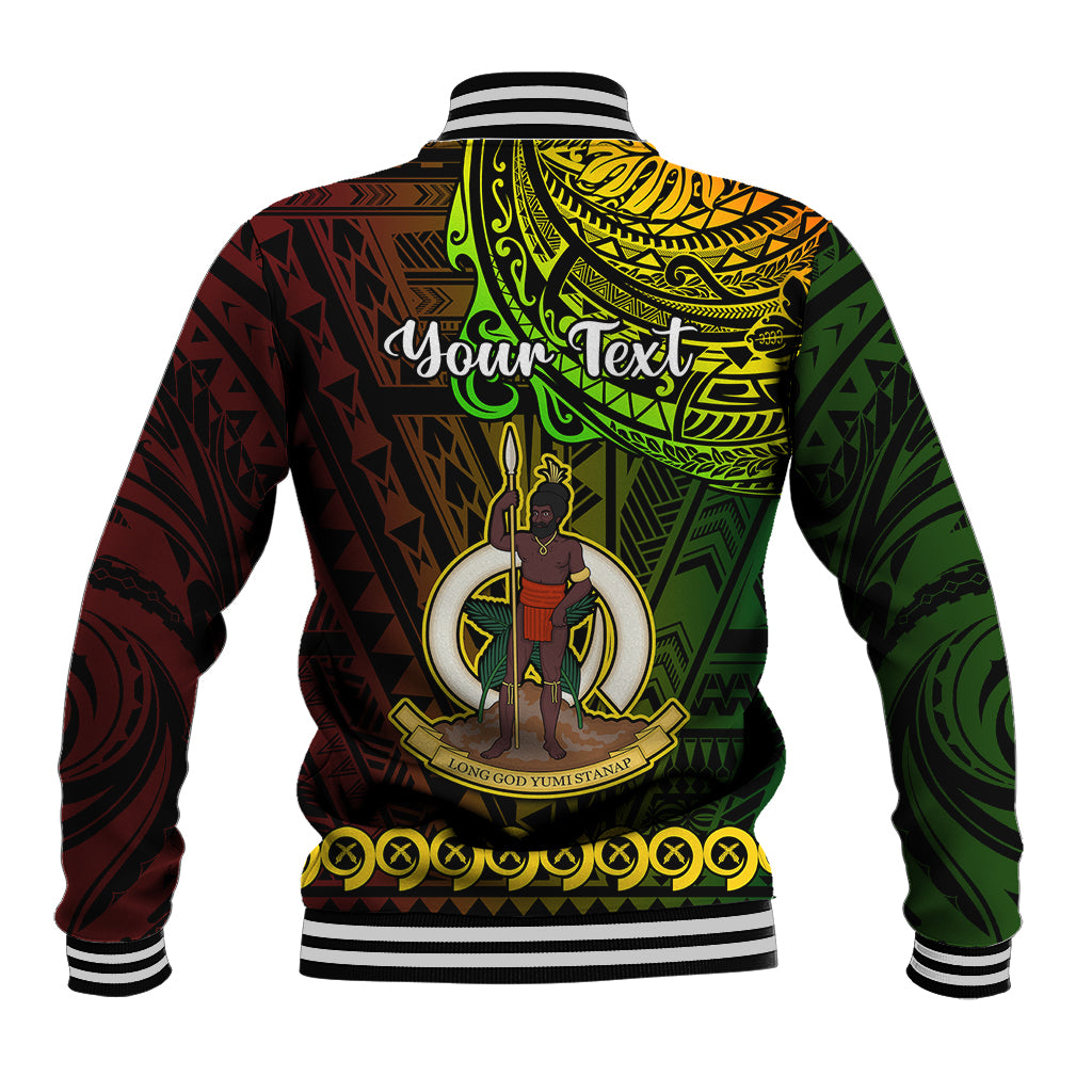 Personalised Father Day Vanuatu Baseball Jacket I Love You Dad Reggae Version - Wonder Print Shop