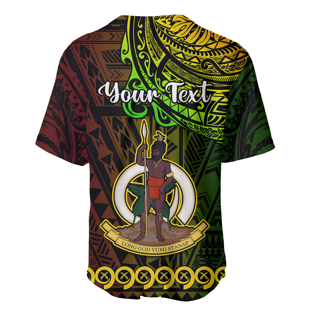 Personalised Father Day Vanuatu Baseball Jersey I Love You Dad Reggae Version - Wonder Print Shop