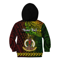 Personalised Father Day Vanuatu Kid Hoodie I Love You Dad Reggae Version - Wonder Print Shop