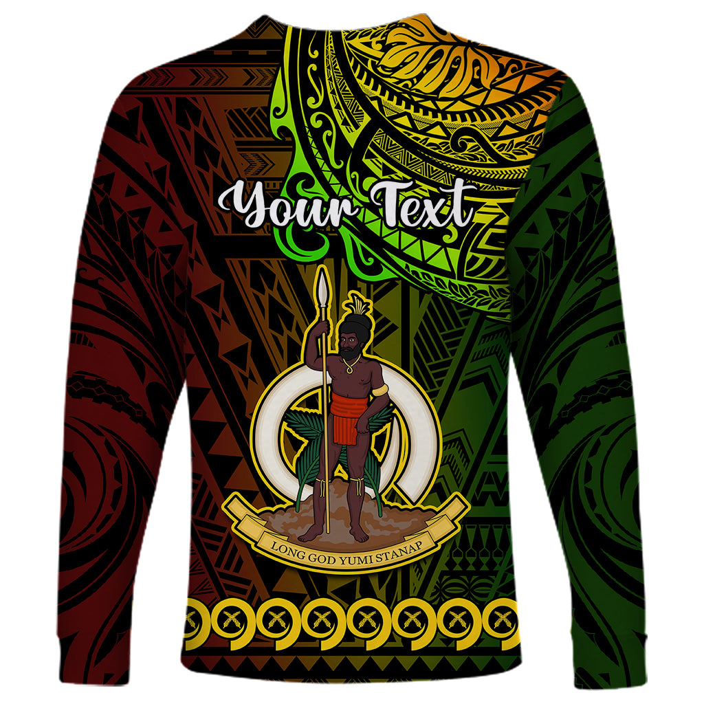 Personalised Father Day Vanuatu Long Sleeve Shirt I Love You Dad Reggae Version - Wonder Print Shop