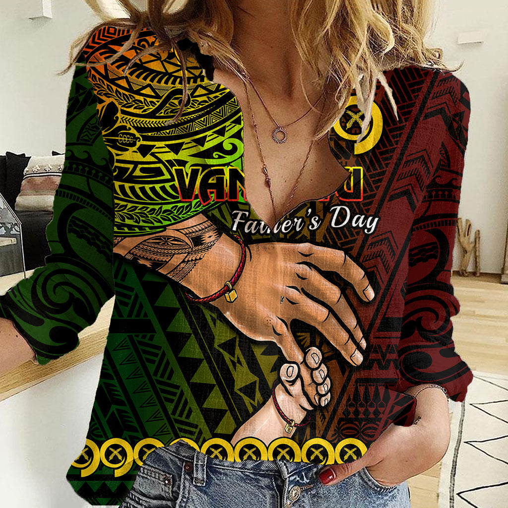 Personalised Father Day Vanuatu Women Casual Shirt I Love You Dad Reggae Version - Wonder Print Shop