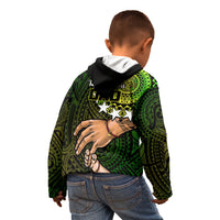 Polynesian Pride Father Day Cook Islands Kid Hoodie I Love You Dad Kuki Airani Turtle Pattern - Wonder Print Shop