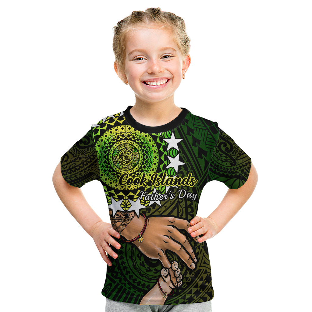 polynesian-pride-father-day-cook-islands-kid-t-shirt-i-love-you-dad-kuki-airani-turtle-pattern