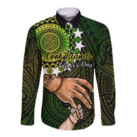 Polynesian Pride Father Day Cook Islands Long Sleeve Button Shirt I Love You Dad Kuki Airani Turtle Pattern - Wonder Print Shop