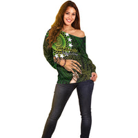 Polynesian Pride Father Day Cook Islands Off Shoulder Sweater I Love You Dad Kuki Airani Turtle Pattern - Wonder Print Shop