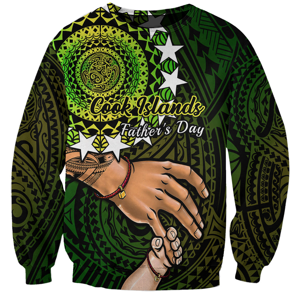 Polynesian Pride Father Day Cook Islands Sweatshirt I Love You Dad Kuki Airani Turtle Pattern - Wonder Print Shop