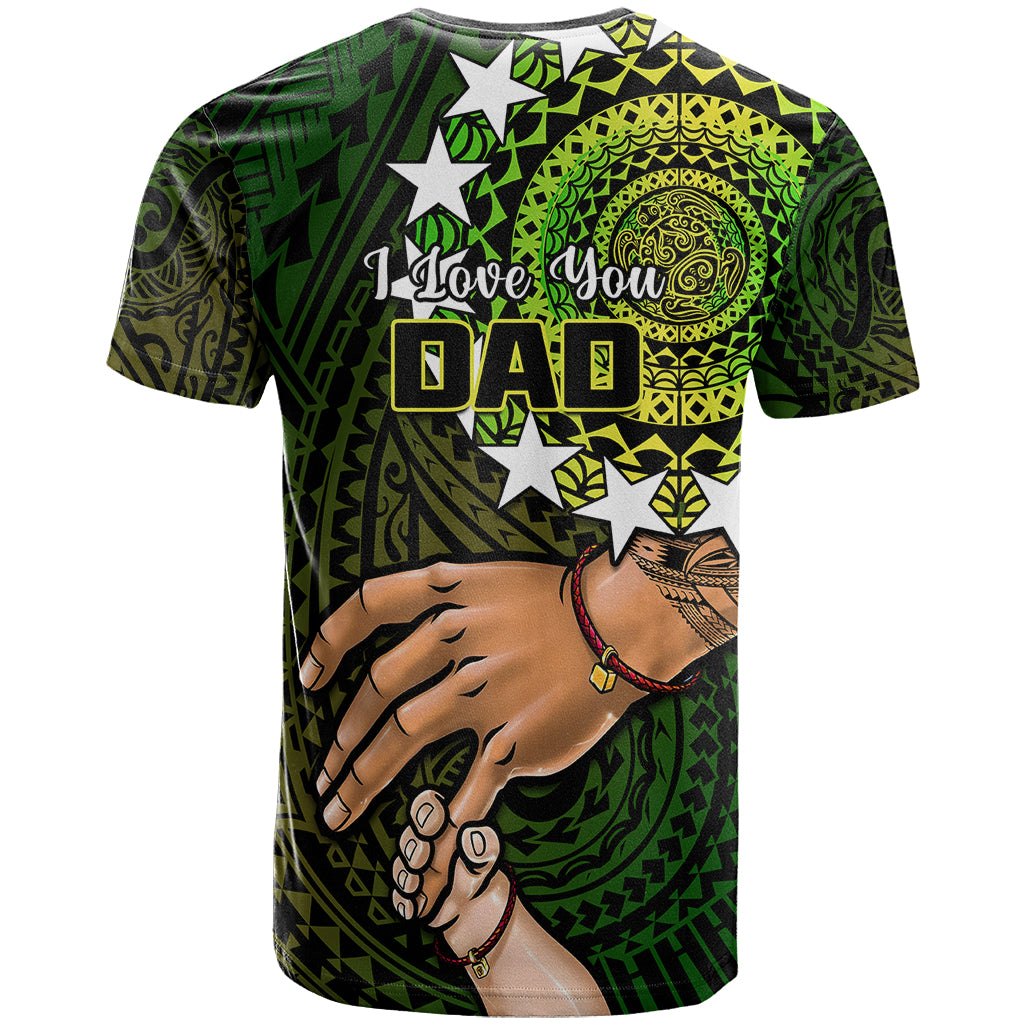 Polynesian Pride Father Day Cook Islands T Shirt I Love You Dad Kuki Airani Turtle Pattern - Wonder Print Shop