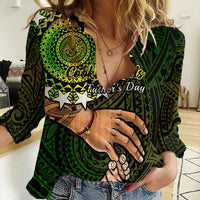 Polynesian Pride Father Day Cook Islands Women Casual Shirt I Love You Dad Kuki Airani Turtle Pattern - Wonder Print Shop