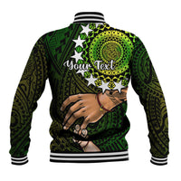Personalised Father Day Cook Islands Baseball Jacket I Love You Dad Kuki Airani Turtle Pattern - Wonder Print Shop