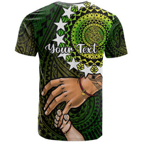 Personalised Father Day Cook Islands T Shirt I Love You Dad Kuki Airani Turtle Pattern - Wonder Print Shop