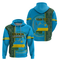 Personalised 1 July Independence Day Rwanda Hoodie African Imigongo Happy 61st Anniversary - Wonder Print Shop