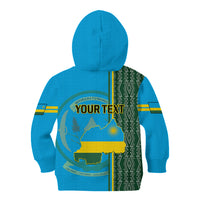 Personalised 1 July Independence Day Rwanda Kid Hoodie African Imigongo Happy 61st Anniversary - Wonder Print Shop