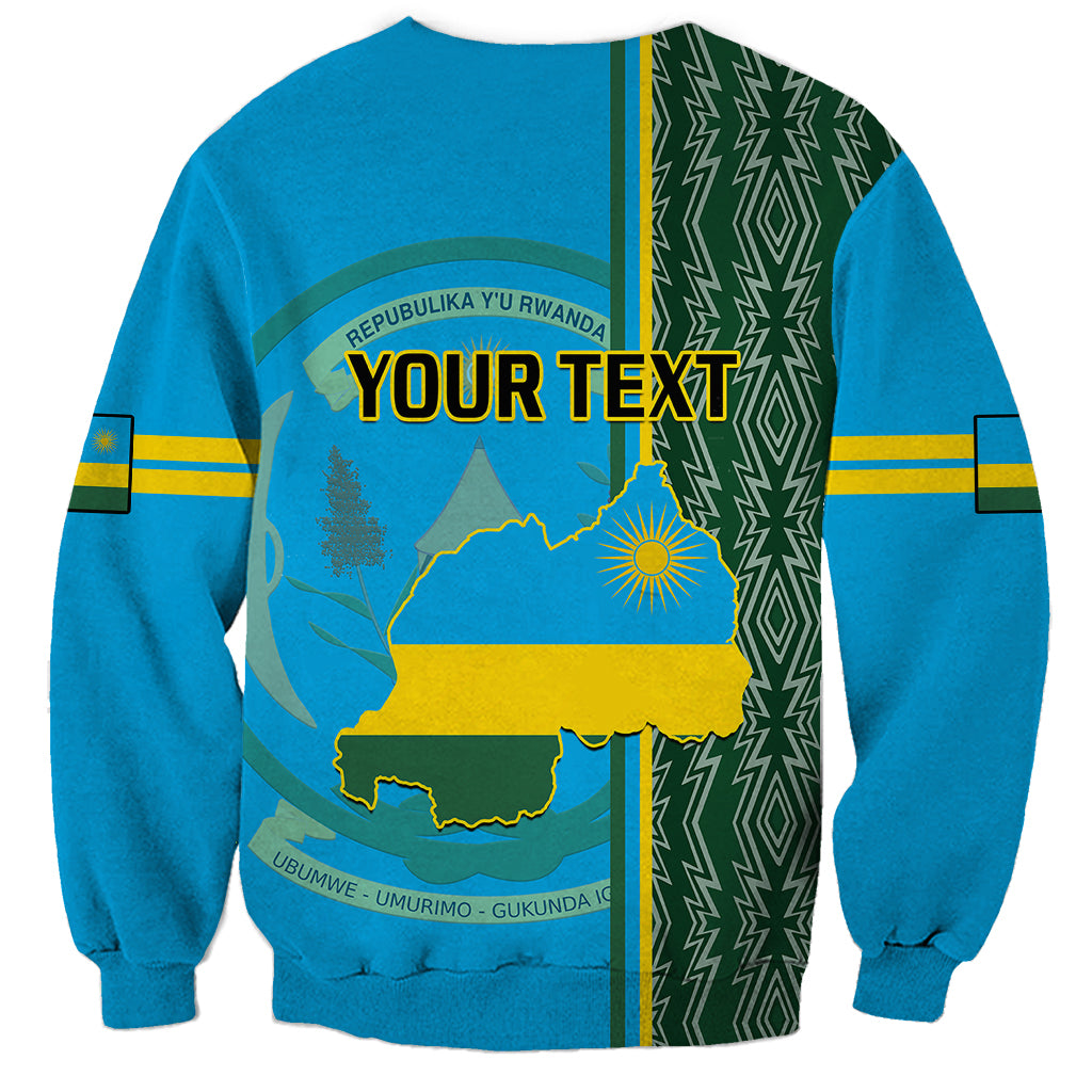 Personalised 1 July Independence Day Rwanda Sweatshirt African Imigongo Happy 61st Anniversary - Wonder Print Shop