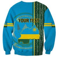 Personalised 1 July Independence Day Rwanda Sweatshirt African Imigongo Happy 61st Anniversary - Wonder Print Shop