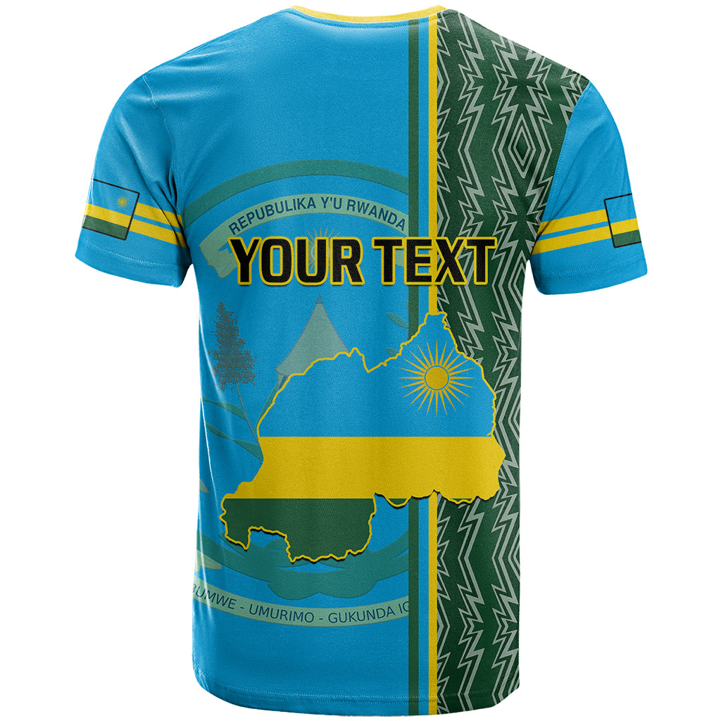 Personalised 1 July Independence Day Rwanda T Shirt African Imigongo Happy 61st Anniversary - Wonder Print Shop
