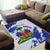 Custom Haiti Football Area Rug Les Grenadiers Blue Grunge Polynesian Tattoo - Wonder Print Shop